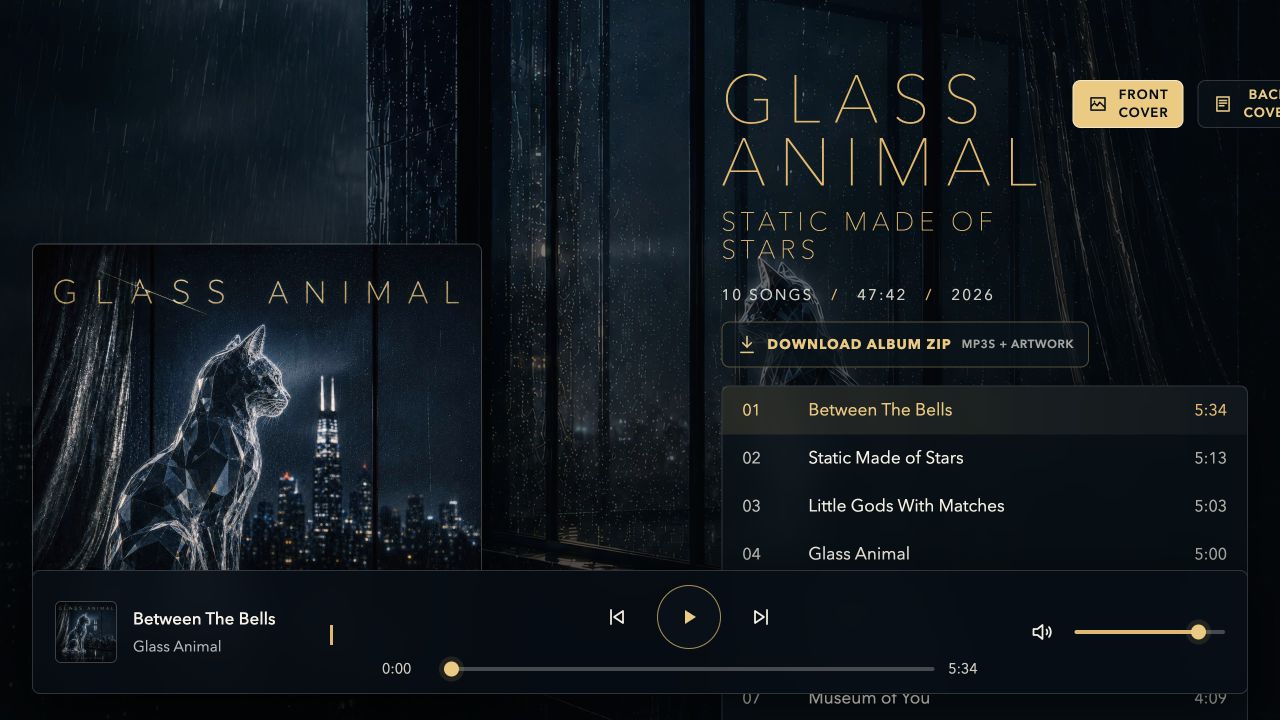 Glass Animal music project screenshot